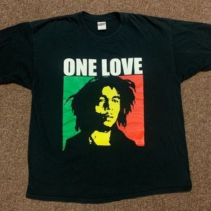 Vintage Bob Marley One Love Shirt XL Black